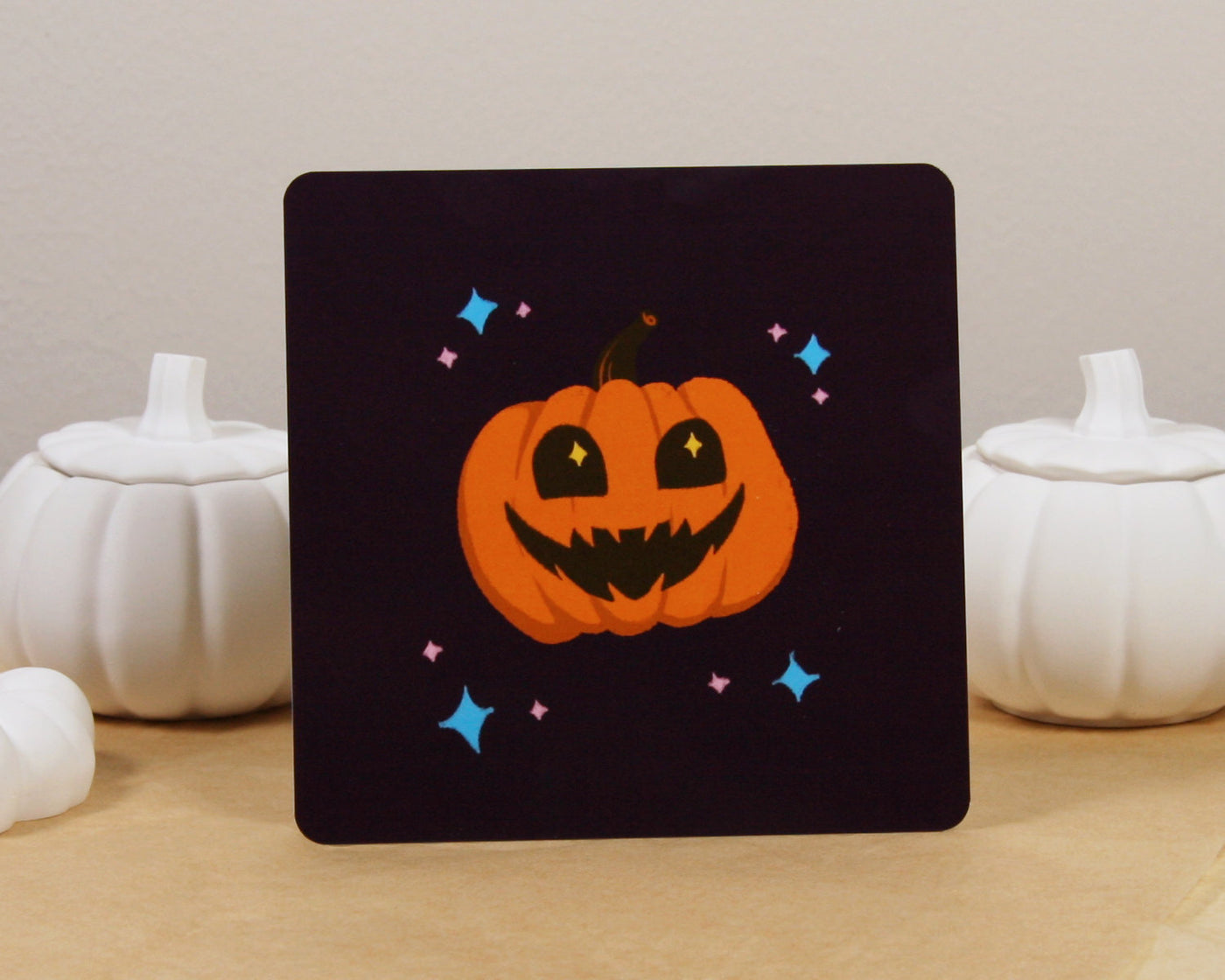 Dunkellila Halloween Karte