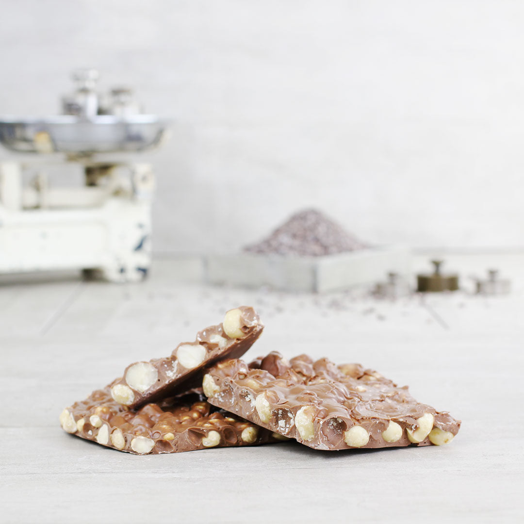 Bruchschokolade Vollmilch Macadamia